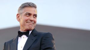 george clooney tux profile reuters
