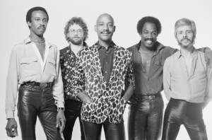 LONDON - 1st SEPTEMBER: English pop group Hot Chocolate posed in London in September 1980. Left to right: Larry Ferguson, Tony Connor, Errol Brown, Patrick Olive and Harvey Hinsley. (Photo by Fin Costello/Redferns)